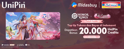 Top Up Honor of Kings dan Bayar di Indomaret, Dapatkan Bonus hingga 20,000 UniPin Credits